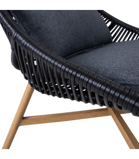 Комплект садовой мебели HELSINKI 2 стола, диван, 2 стула, черный