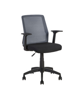 Töötool ALPHA 60x55xH87-97cm, must/hall