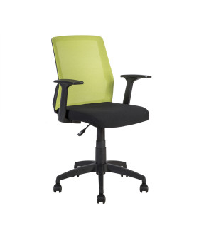 Töötool ALPHA, 60x55xH87,5-95cm, must/roheline, polüesterkangas, plastik