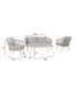 Комплект садовой мебели ECCO стол, диван и 2 стула, серый