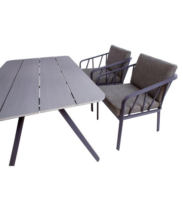 Aiamööblikomplekt KAHLA laud, diivan ja 2 tooli