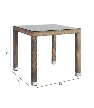 Laud LARACHE 80x80xH75cm, beež