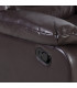 Tugitool DIXON recliner, tumepruun, 99x95xH102cm, kunstnahk, puit, vineer