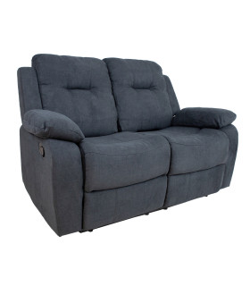 Diivan DIXON 2-kohaline recliner, 155x95xH102cm, tumehall, polüesterkangas, vineer, metall