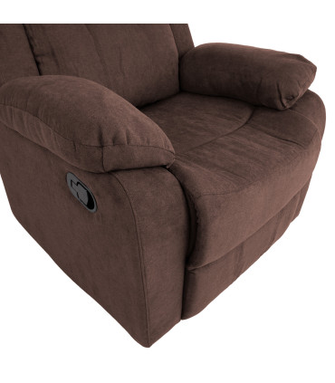 Кресло-реклайнер DIXON с ручным механизмом 99x95xH102см, коричневое