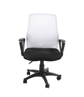 Töötool TREVISO, 59x58xH90-102cm, must/valge, polüesterkangas, plastik