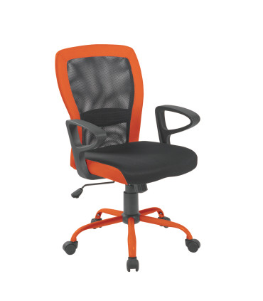 Töötool LENO, 60x57xH91-98,5cm, hall/oranž, polüesterkangas, teras