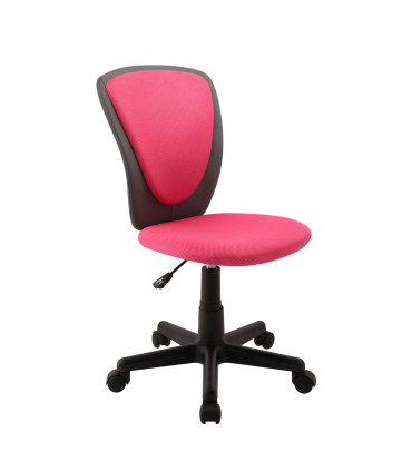 Lastetool BIANCA, 42x51xH82-94cm, roosa/tumehall, polüesterkangas, kunstnahk, plastik