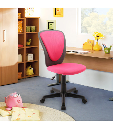 Lastetool BIANCA, 42x51xH82-94cm, roosa/tumehall, polüesterkangas, kunstnahk, plastik