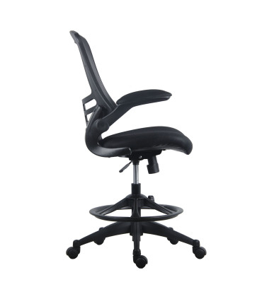 Kõrge töötool TRIBECCA 62,5x62xH109-128,5cm, must