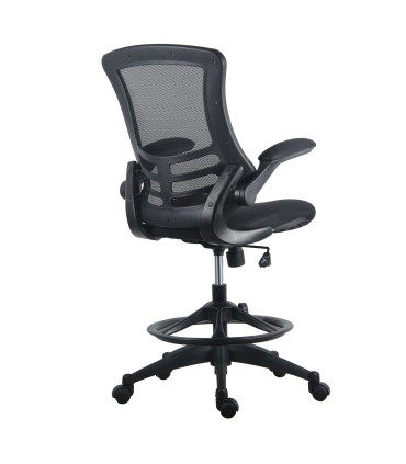 Kõrge töötool TRIBECCA 62,5x62xH109-128,5cm, must