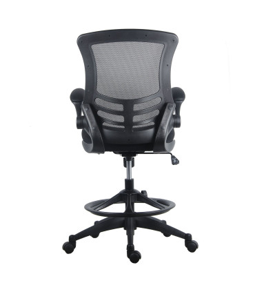 Kõrge töötool TRIBECCA 62,5x62xH109-128,5cm, must