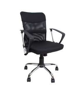 Töötool DARIUS, 57x57xH93-103cm, must, polüesterkangas, metall