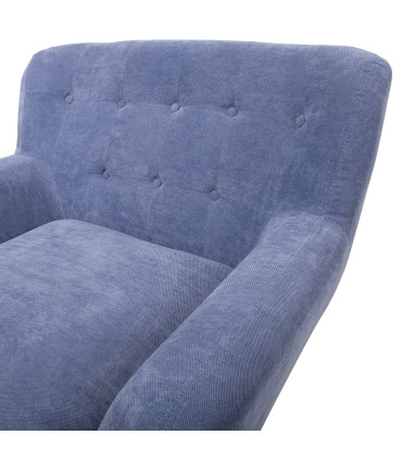 Кресло RIHANNA 93x84xH87см, тканевый чехол синего цвета