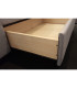 Кровать CAREN 160x200см, с ящиками, серая