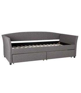 Кровать GENESIS 90x200cм, с ящиками, серая