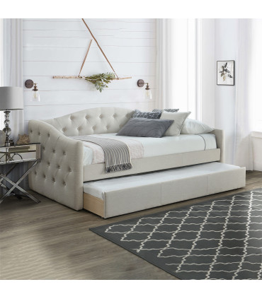 Кровать ATLANTA 90x200см, с дополнительной спальной зоной, серая