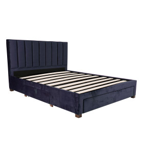 Voodi GRACE 160x200cm, ilma madratsita, sinine