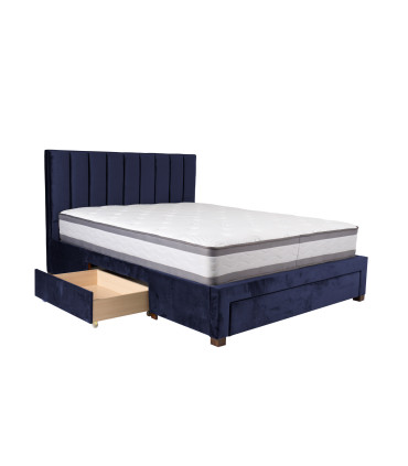 Кровать GRACE 160x200см, с ящиками, синяя