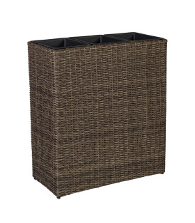 Lillekast WICKER 77x27xH80cm, tumepruun