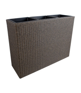 Lillekast WICKER 110x39xH88cm, tumepruun