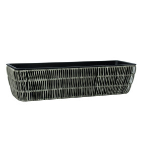 Ящик для цветов WICKER 60x19xH15cm, серый