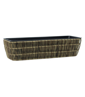 Ящик для цветов WICKER 60x19xH15cm, светло-коричневый