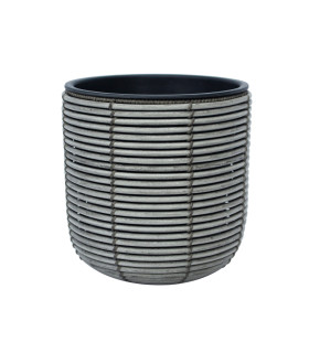 Кашпо WICKER D27xH28cm, серый