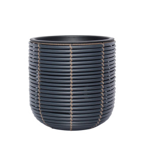 Кашпо WICKER D27xH28cm, черный