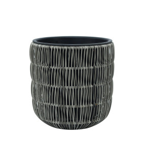 Lillepott WICKER D27xH28cm, hall