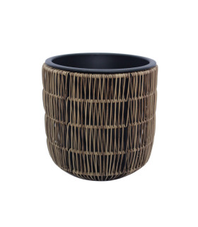 Кашпо WICKER D27xH28cm, светло-коричневый
