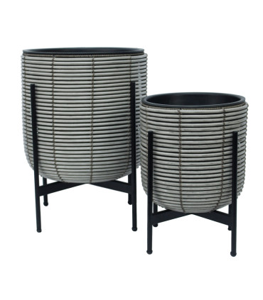 Lillepott WICKER alusega 38x38xH49cm, bee˛ikashall