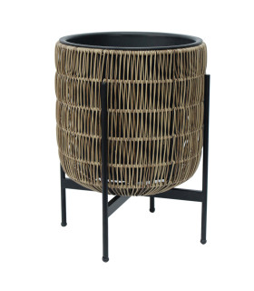 Кашпо WICKER с основанием 38x38xH49cm, светло-коричневый