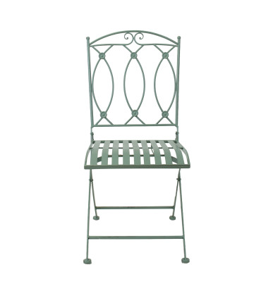 Садовый стул MINT раскладной 42x51xH90см, кованое железо, античный зеленый
