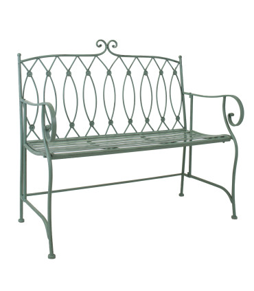 Садовая скамейка MINT 104x55xH95,5см, кованое железо, античный зеленый