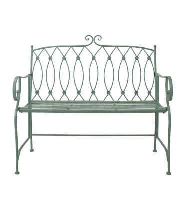 Садовая скамейка MINT 104x55xH95,5см, кованое железо, античный зеленый