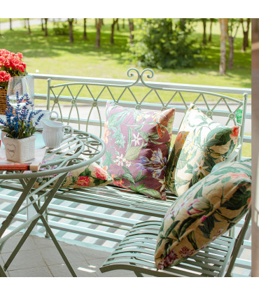 Садовая скамейка MINT 104x55xH95,5см, кованое железо, античный зеленый