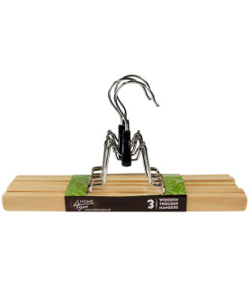 Вешалки для брюк 3шт/комплекте, светлое дерево.