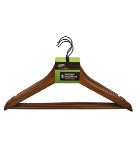 Вешалки 3шт/комплекте, дерево, коричневый