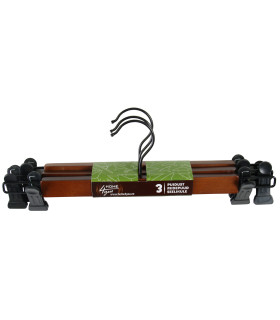 Вешалки для юбок 3шт/комплекте, тёмное дерево