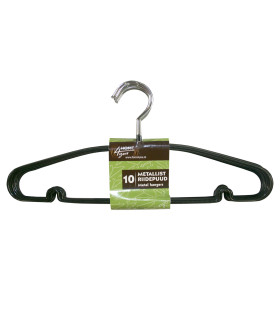 Riidepuud 10tk/komplektis, metall, must PVC