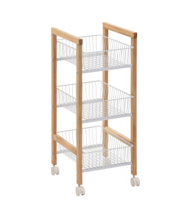 Riiul BREN valge/naturaalne, 32x37xH81cm, täispuit, teras