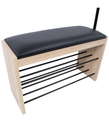 Esikuriiul BENO nagiga 87x30xH173cm helepruun, teras, laminaatplaat