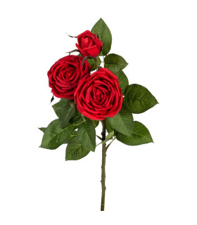 Искусственный цветок РОЗА 70см, красный