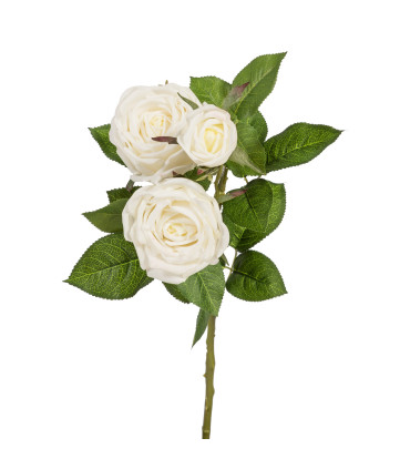 Искусственный цветок РОЗА 70см, белый
