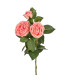 Kunstlill ROOS, 3 õienupuga, H70cm, roosa
