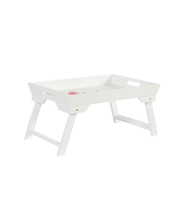 Поднос на ножках SWEET HOME 48x32xH25cм, белый, деревянный