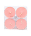 Чайные свечи MAXI 4шт/упаковке, FRESH CRANBERRY, розовый ( аромат - клюква )
