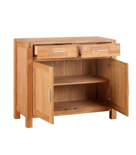 Kummut CHICAGO NEW 2-sahtli ja 2-uksega, 97x44xH86cm, puit: tammespoon/MDF, värvus: naturaalne, viimistlus: õlitatud