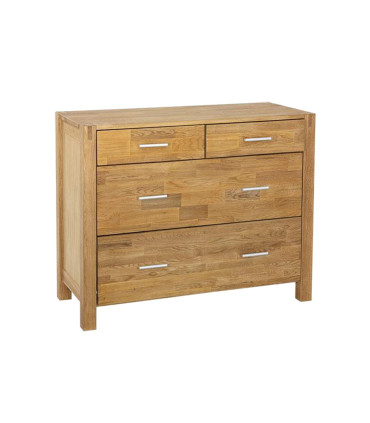 Kummut CHICAGO NEW 4 sahtliga, 105x45xH84cm, puit: tammespoon, värvus: naturaalne